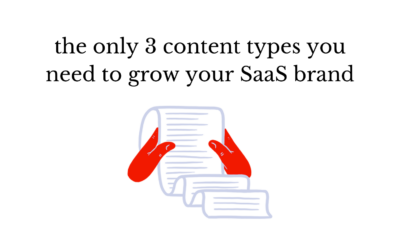 You Only Really Need 3 Types of Content to Grow Your SaaS Brand